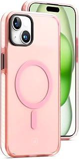 Gshield Capa Case Capinha Premium de Policarbonato Fosco Translúcido Compatível com MagSafe para (iPhone 15 Plus, Rosa)