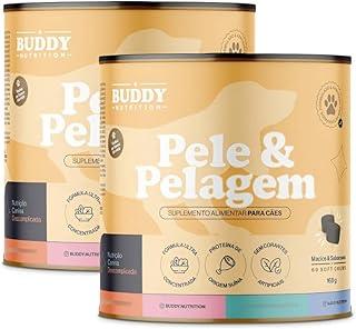 2 Buddy Nutrition Suplemento Alimentar Pele e Pelagem Cães Cão Cachorros kit