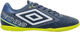 Chuteira Umbro Futsal Techno II Azul Marinho Branco e Verde