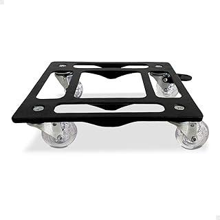 Suporte De Vaso Rodízio Com Rodas Gel 25cm Alumínio Fundido (Preto)