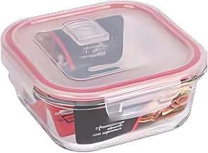 Pote Hermético de Vidro Quadrado 800ml com Tampa Vedação de Silicone – Resistente ao Calor, Freezer e Micro-ondas, Livre de BPA, Armazenamento Seguro e Sem Vazamentos