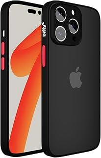 Capa para iPhone 14 Fosca Fina e Resistente com Camera Frame Elevado e Bordas Reforçadas Anti Impacto Ultra Leve - Diffy (Preto, iPhone 14)