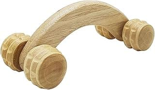 Massageador De Madeira Carrinho Com 4 Rodas