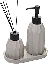 WOLFF - Conjunto 3 Peças para Banheiro Aromatta Cinza Cerâmica