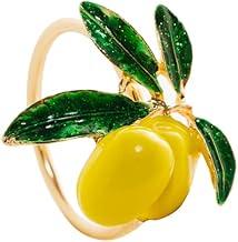 WOLFF - Conjunto 4 Anéis para Guardanapos de Zinco Limão Dourado 4cm x 4cm x 5,5cm