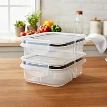 Plasútil, Marmita Hermética com 2 Divisórias, 510ml, Transparente, BPA Free, Freezer e Micro-ondas, Kit com 2 Unidades, Preto
