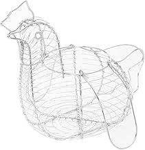Mimo Style Cesto Porta Ovos Galinha, Aço Inoxidável Aramado, Rústico, Em Forma de Galinha, Capacidade para 24 Ovos