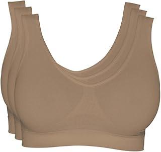 Kit 3 Tops Hanes Alças Largas sem Costura 5762 Chocolate - M
