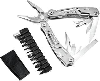 Alicate Multiferramenta em Aço Inox com 12 Bits para Sobrevivência, Acampamento Inclui Estojo