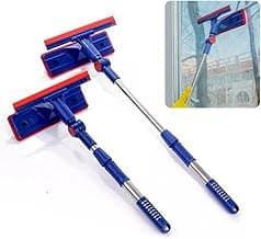 Rodo Rodinho Limpa Vidros Carro Janela Azulejo Multiuso 2 em 1 Cabo Retratil Esfregao Rodo magico Limpeza Mop Flat - LVLOGISTICA com 13.43% de desconto por R$ 22,49 na amazon