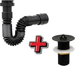 Válvula Ralo E Sifão Sanfonado Black De Pia Banheiro