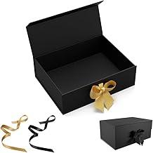 Caixa Decorativa Dobrável, Caixa de Presente com Tampa Magnética, Prática para Armazenamento, com Decoração em Fita (Tamanho Grande)