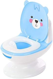 Maxibaby Troninho Penico Infantil com Som Teddy, Base Antiderrapante, Reservatório Removível, Porta Lenço Umedecido (Até 20 kgs), Azul