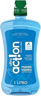 Ultra Action Enxaguante Bucal Menta Alaska Sem Triclosan Sem Parabeno Previne Contra A Cárie Hálito Saudável Produto Vegano 1 L