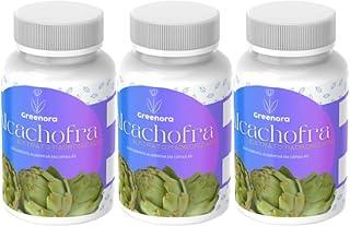 Alcachofra 500mg - 120 Cápsulas | 3 Cápsulas ao Dia | Natural | GREENORA (Kit 3)