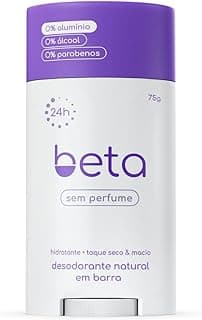 Beta Desodorante Natural em Barra sem Perfume 75g