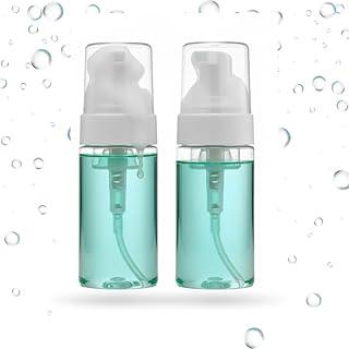 Kit 2 Frascos Dispensador 100 ml com Bombinha Pump Garrafa Plástica Recarregável para Sabão, Limpeza Facial e Higiene Diária. (2)