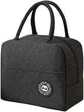 Bolsa Térmica Anti Vazamento Unissex para Marmita e Lancheira, Isolamento Térmico, Compacta e Portátil para Academia, Praia, Trilhas, Piquenique e Trabalho (PRETO)