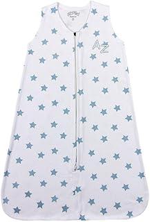 Casulo de Bebê Menino em Suedine 100% Algodão com Estampa de Estrelas – Saco de Dormir Macio (Branco,M)