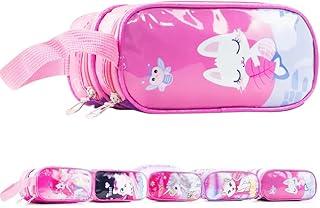Estojo Escolar Infantil Feminino Resistente Organizador Com 2 Divisórias, Grande Espaçoso, Material Escolar, Bolsinha Para Canetinha, Lápis, Necessaire (Gatinho)