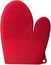 Luva de Silicone Para Cozinha Vermelha Antitérmica – Resistente Ao Calor, Antideslizante, Impermeável, Ideal Para Forno, Churrasco E Panelas Quentes