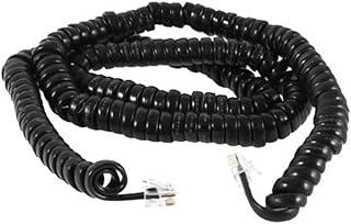 CONNECT PRO Cabo Telefone Espiral 1 Metro - Preto