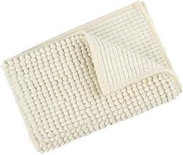 Kit 2 Tapetes de Banheiro Macarrão Bolinha Antiderrapante - Qh shopp (Marfin)