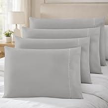 4 Fronha Avulsa Percal 200 Fios Algodão Ponto Palito Cinza