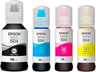 Kit 4 Refil Tinta T504 Epson L4150 L4160 L6161 L6191 L6171