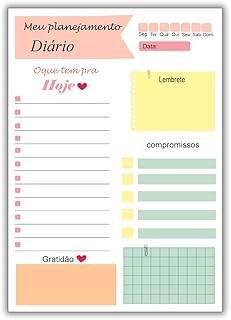 Bloco de notas Planner diário destacável A5
