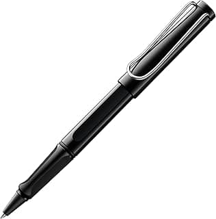 LAMY safari black - Caneta rollerball com grip ergonômico - para escrita longa e agradável - feita de plástico ABS robusto - incluindo recarga LAMY M 63 azul com 15% de desconto por R$ 196,86 na amazon