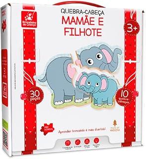 Brincadeira de Criança Quebra-Cabeça Infantil Mamãe e Filhote