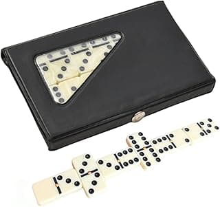 Domino Jogo com 28 Peças de Osso e Estojo Portátil Profissional 9mm Passatempo Crianças e Adultos Presente com 14.33% de desconto por R$ 29,90 na amazon