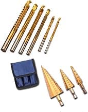 Kit Brocas Para Corte Lateral + Kit Broca Escalonada Cônica Hss 4 à 32MM