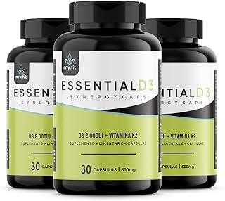 Kit 3x Essential D3 - Vitamina D 2000UI + K2