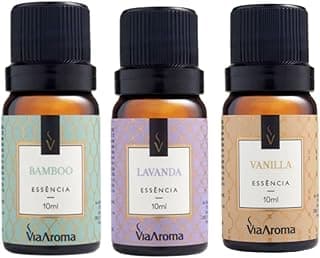 Kit 3 Essências Via Aroma De Aromatizador Aromaterapia 10ml - Lavanda Francesa, Bamboo e Capim Limão com 12.07% de desconto por R$ 38,60 na amazon