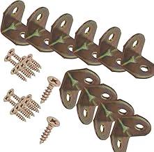 Cantoneiras Metálicas em L, Douradas, 2x2 cm, Kit com 50 Unidades, com Parafusos Inclusos, Reforço para Móveis e Prateleiras