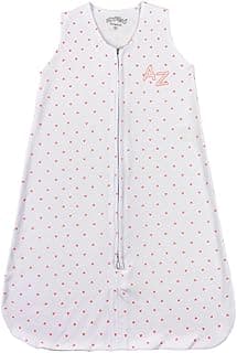 Saco de Dormir para Bebê Menina em Suedine Algodão Fio 40 Estampado – Saco de Dormir com Estampa de Corações (Branco,G)