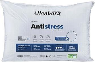 Altenburg Travesseiro Antistress, 50 x 70 cm, Branco, Suporte Médio, Fios de Carbono