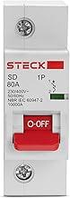 Steck, Disjuntor Termomagnético 10kA, 100A 1P, Curva C, Monopolar, Gelo, SDD1C100