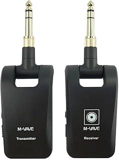 M-VAVE VEDO Sistema de Transmissão Sem Fio 2.4GHz para Instrumentos Musicais, Áudio 24bit/48KHz, Baixa Latência <12ms, Alcance de 30m, Bateria Recarregável, Conector Giratório 280°, Compatível Violão