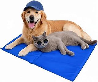 Tapete Gelado Refrescante Premium Para Cachorro Gato Pets Animais 40x50cm Tamanho P Conforto Frescor e Bem-Estar Azul Liso Manta Gel Fria (Azul, Pequeno)