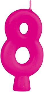 Vela Aniversario N 8 Solid Colors Fucsia - Pacote Com 01 Un Regina Fucsia