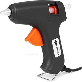 Pistola de Cola Quente 8W Bivolt Preta e Laranja aquecimento rápido, praticidade, ideal para artesanato Projetos