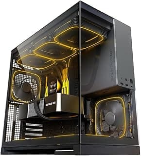 Gabinete Geometric Future Model 5 Preto e Cinza com 5 Fans