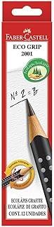 EcoLápis Grafite Grip, Faber-Castell, 2001BPR, Preto, pacote de 12