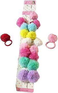 Kit 5 Elásticos Xuxinha de cabelo com Pompom coloridos infantil