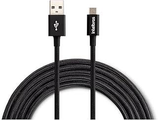 Cabo USB - Micro USB 1,5m Nylon EUAB 15NP Preto Intelbras