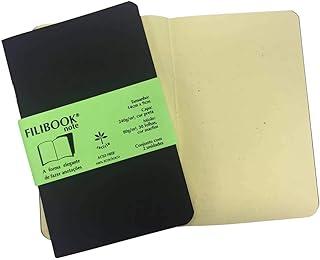 Caderneta, Filiperson, Filibook Note, 03949, 14x9cm, Preto, 2 Unidades