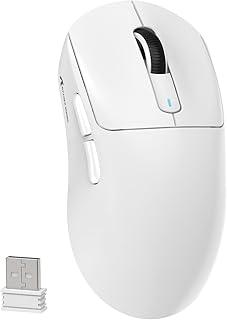 MAMBASNAKE x ATTACK SHARK X3 Mouse Gamer Sem Fio,Sensor PAW3395 26K DPI,49g Ultraleve Tri-Mode (BT/2.4GHz/Cabo), Bateria Recarregável de 200h,Switch Kailh GM8.0 para PC/Mac/Windows,Branco